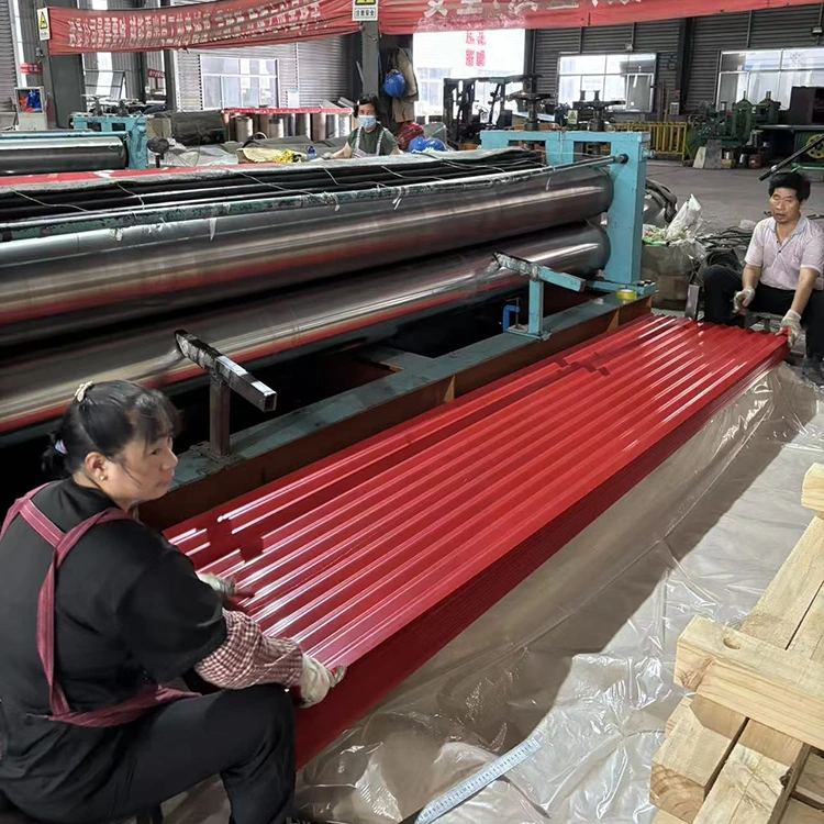 வண்ண பூசப்பட்ட நெளி உலோக கூரை